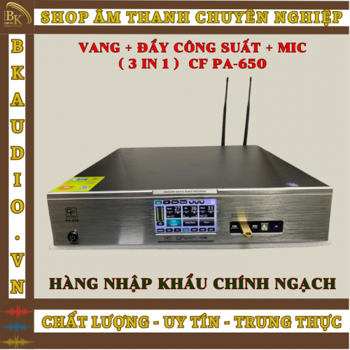 Bộ xử lí âm thanh 3 trong 1 ( vang + ampli + micro ) CF PA-650